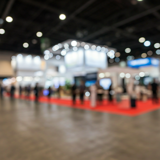 Busy exhibition hall